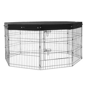 8 Pannelli Pieghevoli in Metallo per Recinto per Cani, 76x61 cm, in Robusto Oxford 600D, XL, per Interni ed Esterni, con Porta, Recinzione per Animali Domestici - Product Image 1