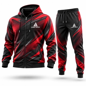 Wholesale Custom Sublimation Tracksuit Set <b>for</b> <b>Men</b> and Teams Personalized Sports Training Tracksuit Full Zip Jacket and Pants - Product Image 1