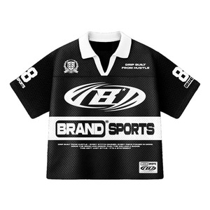 Brand Sports <b>Men's</b> <b>Black</b> <b>Short</b> <b>Sleeve</b> Polo <b>Shirt</b> With Logo Print Breathable Regular Fit Sporty Style - Product Image 1