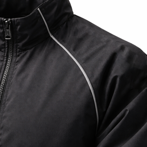 Premium Black Nylon Piping Windbreaker <b>Set</b> Custom Wholesale Factory Supplier USA Casual Autumn Streetwear Jacket Pants Outfit - Product Image 6