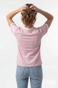 Camisetas de Verano 2026 Personalizadas de Manga Corta, Camisetas Básicas de Alta Calidad con Cuello Redondo y Corte Ajustado para Mujer - Product Image 3