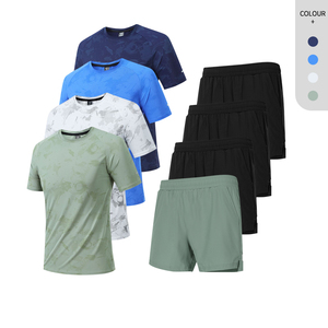 Ensemble de survêtement personnalisé pour homme, respirant, séchage rapide, en Spandex/Polyester, coupe ample, pour l'entraînement sportif en salle de sport - Product Image 5