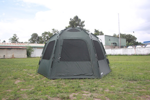 Carpa de Camping CAMPTOWN Sunset 380 Green Dome para 6-8 Personas, Impermeable 3000mm, Protección UV, Uso Familiar en Exteriores para las Cuatro Estaciones - Product Image 1
