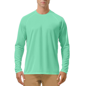 T-shirts à manches longues 100% coton pour hommes, couleur unie, vêtements pour hommes, manches longues pour le printemps, l'automne et l'été, t-shirt imprimé - Product Image 5