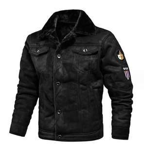 Blouson en cuir PU homme printemps-automne, col montant, coupe slim, style moto décontracté - Product Image 5