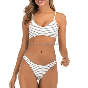 Best Selling Wholesale OEM Women Sexy <b>Bikini</b> Set Custom Print Front Two-<b>Piece</b> Swimwear High Quality Spandex/Nylon Lightweight - Product Image 6