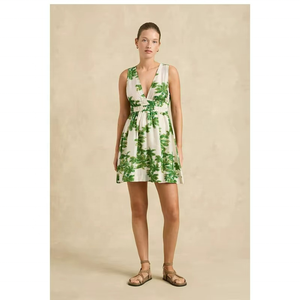 Robe en coton écologique pour femmes, longue, élégante, à imprimé floral, respirante, style décontracté d'été avec décoration en dentelle, offre ODM - Product Image 3