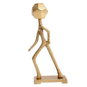L 20.3 x B 20.3 x H 43.2 cm Human Figurine Sculpture Modern Artistic Tabletop <b>Decor</b> Handmade Geometric Design Living Room - Product Image 1