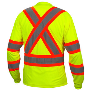 OEM Hi Vis Lightweight Breathable Fabric High Visibility T-<b>Shirts</b> Workwear Reflective Safety Long Sleeve Construction T-<b>Shirts</b> - Product Image 6