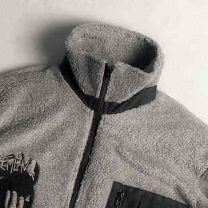 Unisex Winter <b>Techwear</b> Fleece <b>Jacket</b> Full Zip Urban Streetwear Tactical Coat Custom Wholesale - Product Image 3