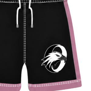 Black and Dusty <b>Pink</b> Football <b>Shorts</b> Breathable Athletic Team Training Uniform Quick Dry Sportswear Elastic Drawstring Waist - Product Image 3