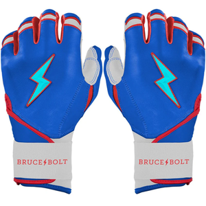 Guantes de Bateo de Béisbol Profesionales de Calidad Bruce Bolt, Cuero Dividido Premium Antideslizante, Logotipo y Diseño Personalizados - Product Image 1