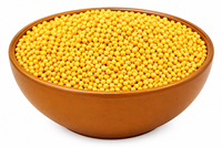 Aqua Vriksha Premium Graines de moutarde jaunes 100% pures |   Graines de moutarde indiennes entières naturelles pour la cuisine, les cornichons et les mélanges d'épices
