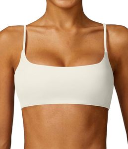 Soutien-gorge de sport court pour femme 2025, grande taille, écologique, respirant, maintien élevé, séchage rapide, en nylon, couleur unie, pour yoga et course à pied - Product Image 1