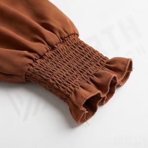 Abaya personnalisable respirante de qualité supérieure, coupe ample et plissée, robe musulmane pour femme, abayas islamiques turques en lin - Product Image 5