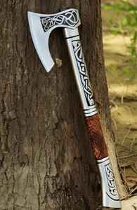 Hacha Vikinga Premium de Alta Gama con Funda de Cuero y Logotipo Personalizado, Fabricada con Acero de Alto Carbono, ¡Gran Venta! - Product Image 4