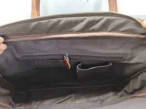 Luxury Genuine Leather Soft <b>Laptop</b> Shoulder <b>Bag</b> with Zipper Closure Business Style for Unisex Travel & Work - Product Image 4