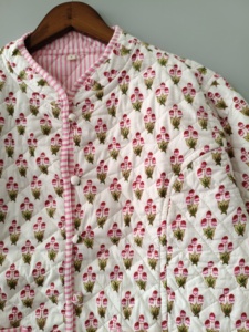 Ropa de Mujer con Estampado Artesanal: Chaqueta de Algodón Natural - Product Image 3
