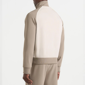 Veste de survêtement décontractée populaire pour homme, entièrement zippée, col montant, couleur unie, poches latérales, en coton respirant, pour l'automne - Product Image 5