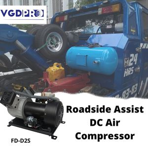 Bomba de compresor de aire para neumáticos de camión, alta eficiencia, resistente al agua, ciclo largo, CC, sin aceite, pistón doble Industrial, potente, 24V - Product Image 2