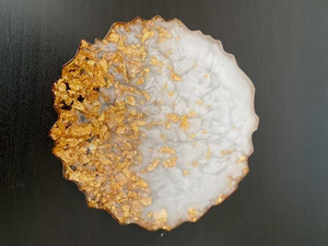 Sous-verres en résine époxy de haute qualité, durables, forme personnalisée, couleur personnalisée, impression UV, design artistique moderne, logo personnalisé - Product Image 1