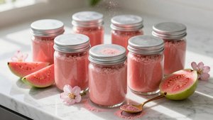 Polvo de Guayaba Rosa Nutritivo, Colorante Alimentario Natural Rosa para Bebidas Instantáneas - Product Image 1