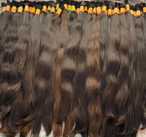 24 "up อินเดียผมดิบเป็นกลุ่มผมมนุษย์ธรรมชาติสีดำธรรมชาติผมต่อแบบเรมี่ - Product Image 1