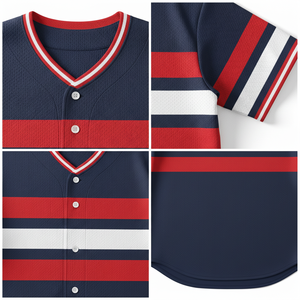 Camiseta de Béisbol y Sóftbol Retro Personalizada, Uniforme Transpirable con Números y Nombre del Equipo Impresos por Transferencia de Calor, Cuello en V Corto, Secado Rápido 100% - Product Image 4