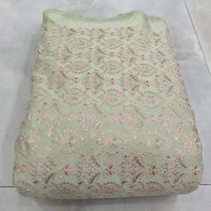 Coding Embroidery Fabric Indian Fabric Embroidery Trade Beaded Fabric To Abaya Kaftan <b>Dresses</b> Wholesale Export World Buyer Trade - Product Image 2