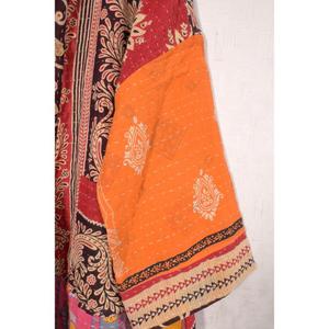 Handmade Cotton Kantha Outerwear Indian Vintage Printed Breathable Patchwork Jacket <b>for</b> <b>Women</b> Bohemian Long <b>Coat</b> Autumn/Winter - Product Image 4