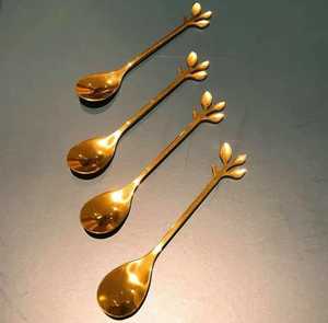 Custom Gold Stainless Steel Cutlery Set Handmade Luxury Modern <b>Square</b> Spoon Head Knife Fork Dinnerware Kitchenware Tableware - Product Image 4
