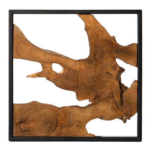 WOODGRANDLIVING Panel Decorativo de Pared de Madera de Nogal Sólido Hecho a Mano, Grabado con Láser, Irregular, con Efecto Quemado, para Decoración del Hogar y Sala de Estar - Product Image 1