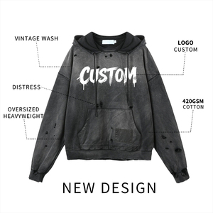 เสื้อฮู้ดดี้ Glory Custom Sun Fade ทรงหลวมแบบดรอปโชว์เดอร์ คุณภาพพรีเมียม ผ้าฝ้าย 100% ทรงครอปโอเวอร์ไซส์ รับผลิตแบบ OEM ขายส่ง - Product Image 4