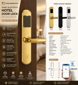 Cerradura Inteligente para Puerta de Hotel con Bluetooth FDHL-E200-S-BLE, Delgada, de Acero Inoxidable, TTLock, RFID, Sin Llave, Digital |   Fox Domotics - Product Image 5