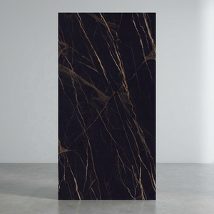 Dynamic Gold 160x320cm Carrelage de sol en pierre frittée en porcelaine noire 12mm Aspect marbre Utilisation en extérieur - Product Image 6