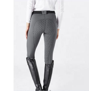 Culotte d'équitation personnalisée de haute qualité, imprimée, avec assise intégrale en Spandex-Polyester, color-block par transfert thermique, longueur cheville - Product Image 2