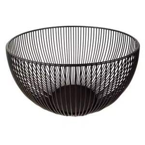 Support de panier en fil métallique noir pour le rangement des légumes et des fruits dans la cuisine, panier en fil de fer à prix réduit - Product Image 3