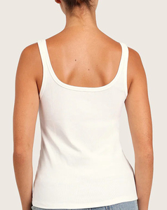 Débardeur streetwear personnalisé pour femme, col rond, sans manches, en tissu polyester tricoté, longueur standard, respirant, uni sur le devant - Product Image 2