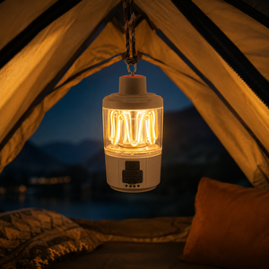 โคมไฟ LED สำหรับตั้งแคมป์พร้อมการชาร์จ USB IP65 กันน้ำแสงสีขาวนวล 3500K โคมไฟตั้งโต๊ะแบบพกพาสำหรับกลางแจ้ง - Product Image 5