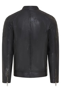 Blouson de motard en cuir véritable de qualité supérieure pour homme, fermeture éclair sur le devant, service d'échantillons d'usine disponible dès aujourd'hui - Product Image 6