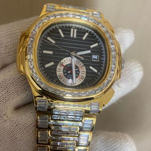 Reloj de Diamantes Cultivados en Laboratorio de Alta Calidad, Totalmente Personalizado, para Hombre, Estilo Hip Hop, Regalo de Joyería de Diamantes - Product Image 1