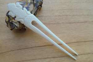 กิ๊บติดผมทำมือจากกระดูกสัตว์ธรรมชาติ เป็นมิตรกับสิ่งแวดล้อม สไตล์ดั้งเดิม ทันสมัย ใช้สำหรับมัดผมทรงบัน เครื่องประดับผมสไตล์ชาติพันธุ์ ขายส่ง - Product Image 2