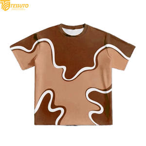 T-shirt personnalisé à impression par sublimation pour homme, style streetwear oversize, tee-shirt graphique décontracté à épaules tombantes en coton et polyester - Product Image 4
