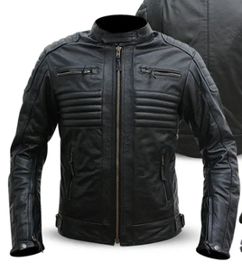 Chaqueta de Motociclista de Cuero Premium, Ropa de Motociclista de Diseño Personalizado, Chaqueta de Motociclista Clásica de Cuero Genuino para Hombre - Product Image 5