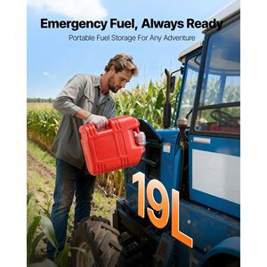 Contenitore Carburante Portatile da 5 Galloni con Scala Graduata, Serbatoio Carburante con Beccuccio, Design Sicuro Anti-Perdita, Portata Massima 15 L/min, Stile Piatto - Product Image 2