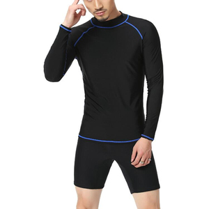 2026 New <b>Men's</b> Rash Guard <b>Compression</b> Long Sleeve Top Shorts Spandex/Polyester Lightweight Quick Dry Breathable Anti-Bacterial - Product Image 3