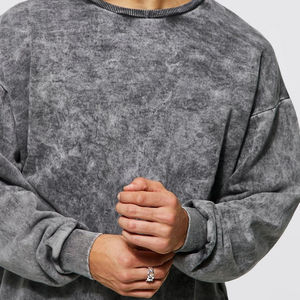 Sweat-shirt unisexe personnalisé avec votre propre logo brodé, vente en gros, plusieurs couleurs, vêtements d'automne, col rond, 100% coton, molleton de haute qualité - Product Image 2
