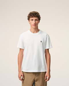 Camiseta Blanca para Hombre, Corte Regular, 100% Algodón, Logotipo Bordado, Cuello Redondo Minimalista, Manga Corta, Transpirable, Ecológica, Estilo Urbano - Product Image 5