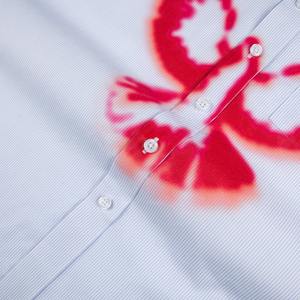 Chemises pour hommes en coton 100% fabriquées en usine, vente en gros, logo personnalisé, nouveau design, haute qualité, décontractées, rayées, grandes tailles, chemises courtes pour hommes - Product Image 5