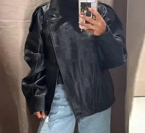 Wholesale Fashionwear PU <b>Leather</b> Jacket Trending Hip Hop Fashion Women Jacket Streetwear Stylish Woman Zipper Jacket - Product Image 2